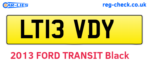 LT13VDY are the vehicle registration plates.