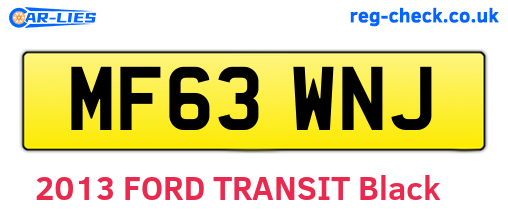 MF63WNJ are the vehicle registration plates.