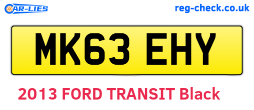 MK63EHY are the vehicle registration plates.