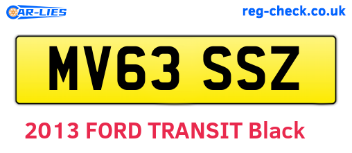 MV63SSZ are the vehicle registration plates.