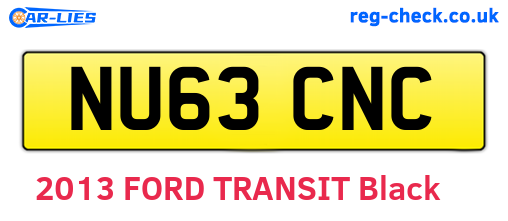 NU63CNC are the vehicle registration plates.