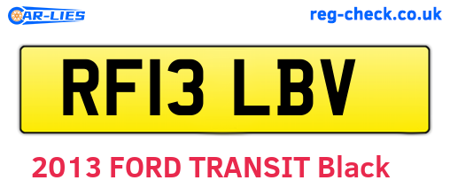 RF13LBV are the vehicle registration plates.