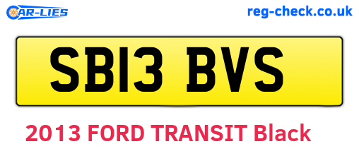 SB13BVS are the vehicle registration plates.