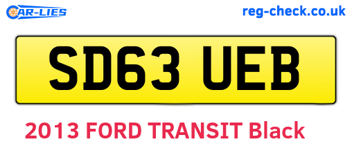 SD63UEB are the vehicle registration plates.