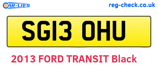 SG13OHU are the vehicle registration plates.