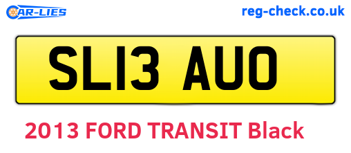 SL13AUO are the vehicle registration plates.