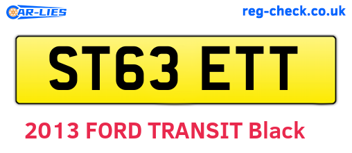 ST63ETT are the vehicle registration plates.
