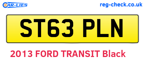 ST63PLN are the vehicle registration plates.
