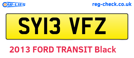 SY13VFZ are the vehicle registration plates.