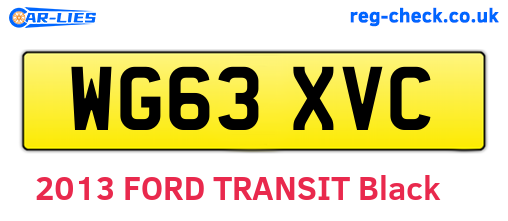 WG63XVC are the vehicle registration plates.