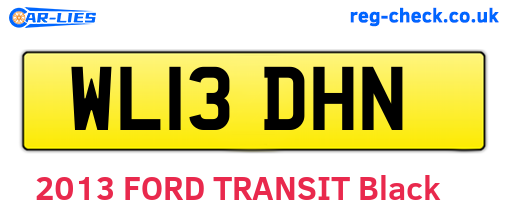 WL13DHN are the vehicle registration plates.