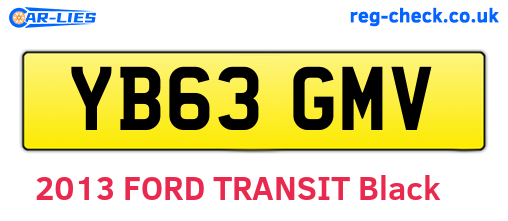YB63GMV are the vehicle registration plates.