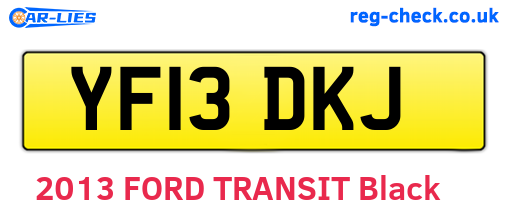 YF13DKJ are the vehicle registration plates.