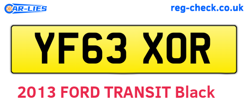 YF63XOR are the vehicle registration plates.