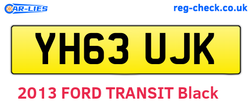 YH63UJK are the vehicle registration plates.