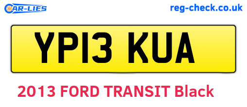 YP13KUA are the vehicle registration plates.