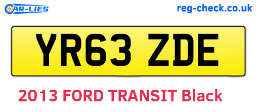 YR63ZDE are the vehicle registration plates.