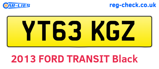 YT63KGZ are the vehicle registration plates.