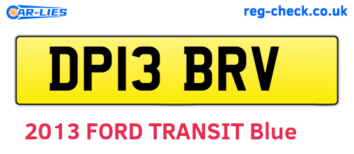 DP13BRV are the vehicle registration plates.