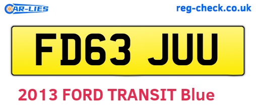 FD63JUU are the vehicle registration plates.