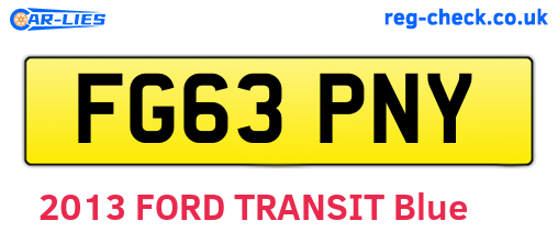 FG63PNY are the vehicle registration plates.