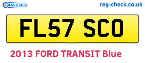 FL57SCO are the vehicle registration plates.