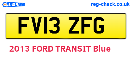 FV13ZFG are the vehicle registration plates.
