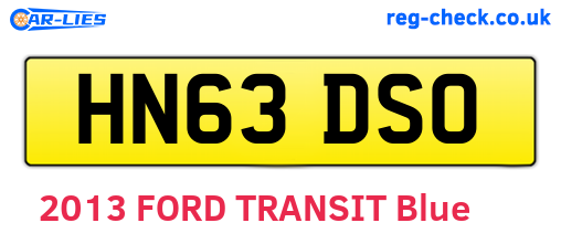 HN63DSO are the vehicle registration plates.