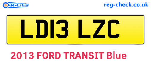 LD13LZC are the vehicle registration plates.