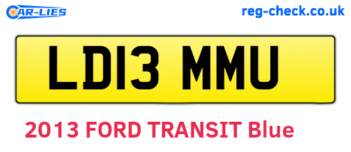 LD13MMU are the vehicle registration plates.