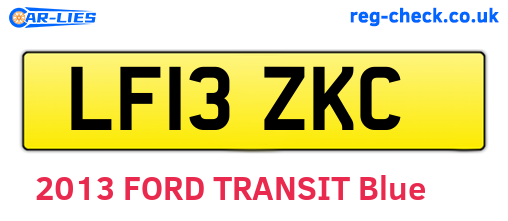 LF13ZKC are the vehicle registration plates.
