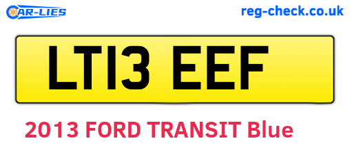 LT13EEF are the vehicle registration plates.