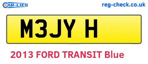 M3JYH are the vehicle registration plates.