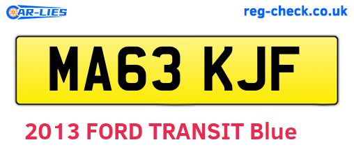 MA63KJF are the vehicle registration plates.