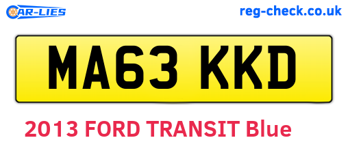MA63KKD are the vehicle registration plates.