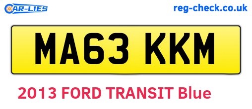 MA63KKM are the vehicle registration plates.
