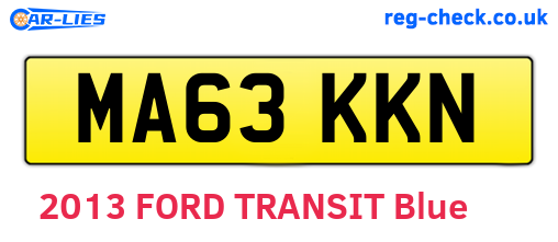 MA63KKN are the vehicle registration plates.