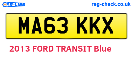 MA63KKX are the vehicle registration plates.