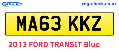 MA63KKZ are the vehicle registration plates.
