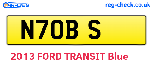 N7OBS are the vehicle registration plates.