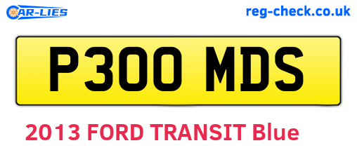 P300MDS are the vehicle registration plates.