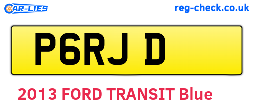 P6RJD are the vehicle registration plates.