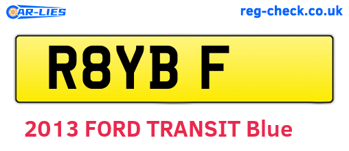 R8YBF are the vehicle registration plates.