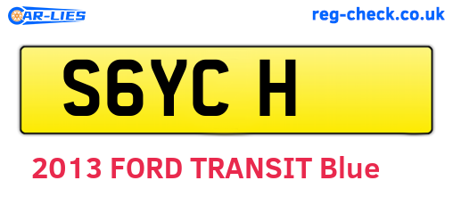 S6YCH are the vehicle registration plates.