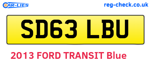 SD63LBU are the vehicle registration plates.