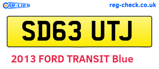 SD63UTJ are the vehicle registration plates.