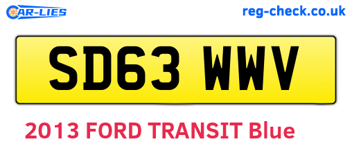 SD63WWV are the vehicle registration plates.