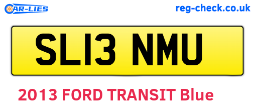 SL13NMU are the vehicle registration plates.