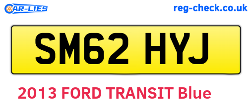SM62HYJ are the vehicle registration plates.
