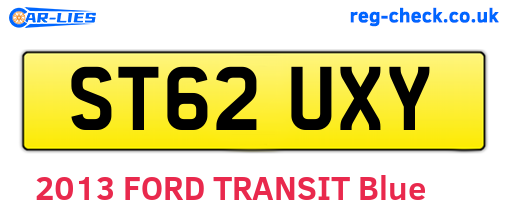 ST62UXY are the vehicle registration plates.